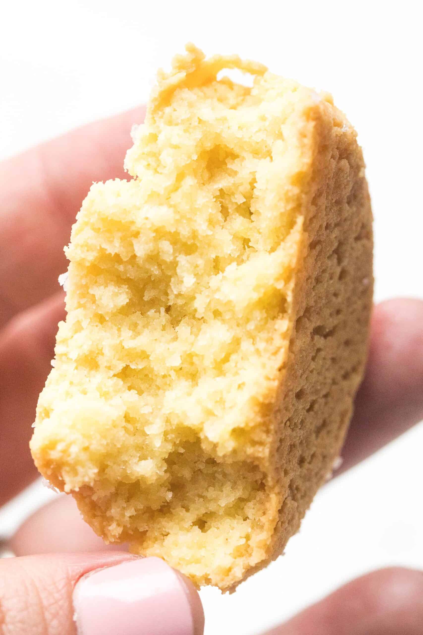 inside of a keto biscuit