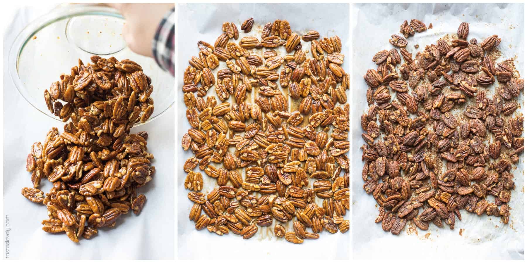 steps of roasting candied pecans