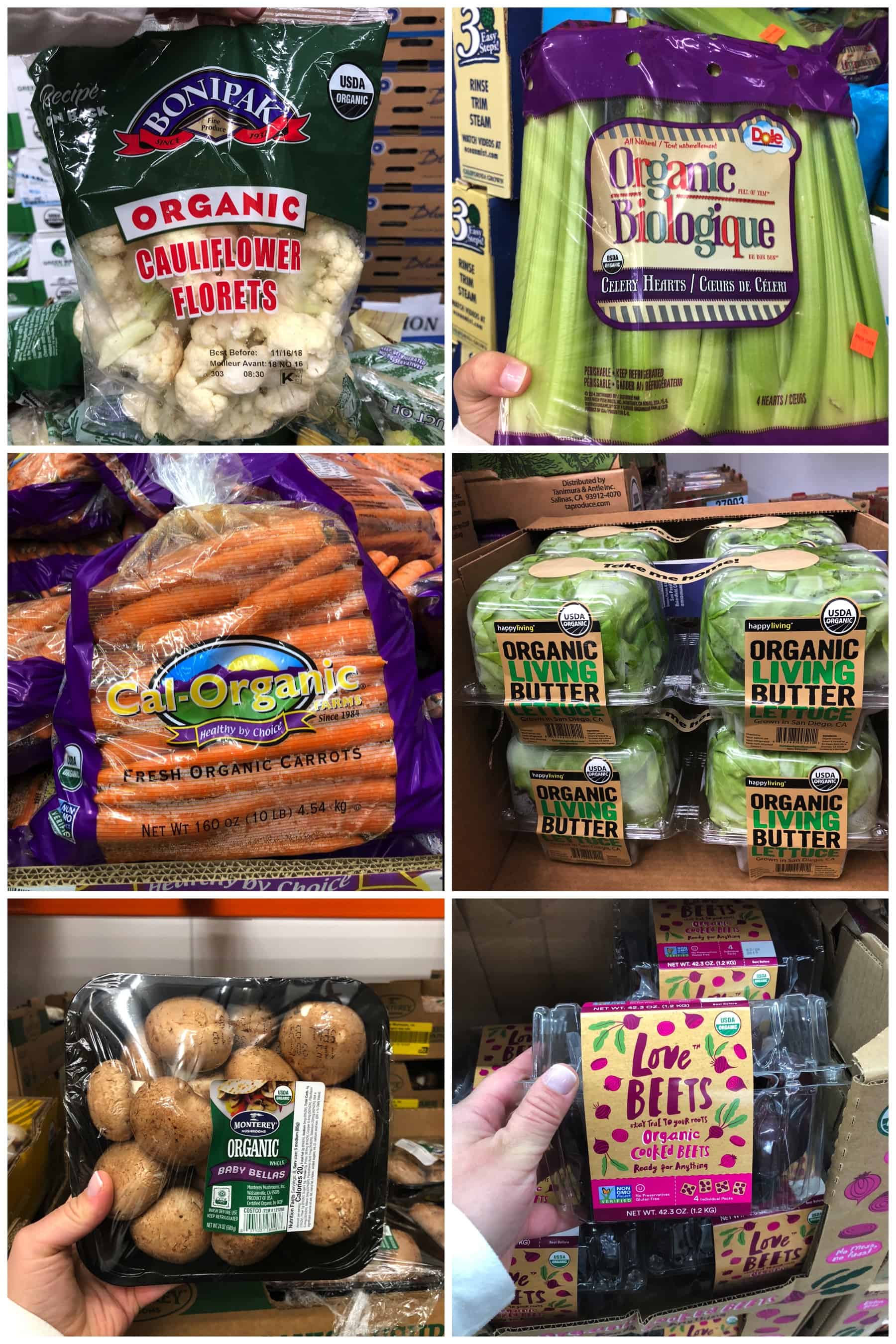 Organic Whole30 compliant produce found at Costco
