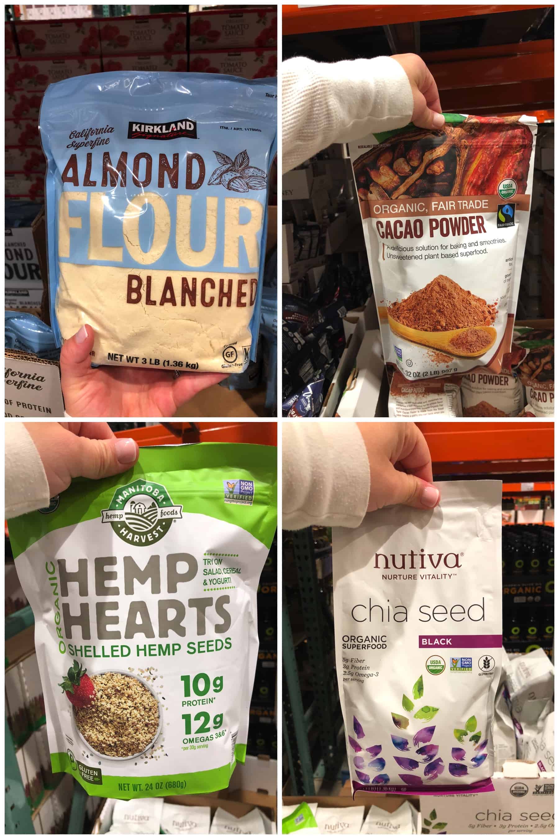 whole30 compliant flours and seeds  for whole30 shopping list at Costco